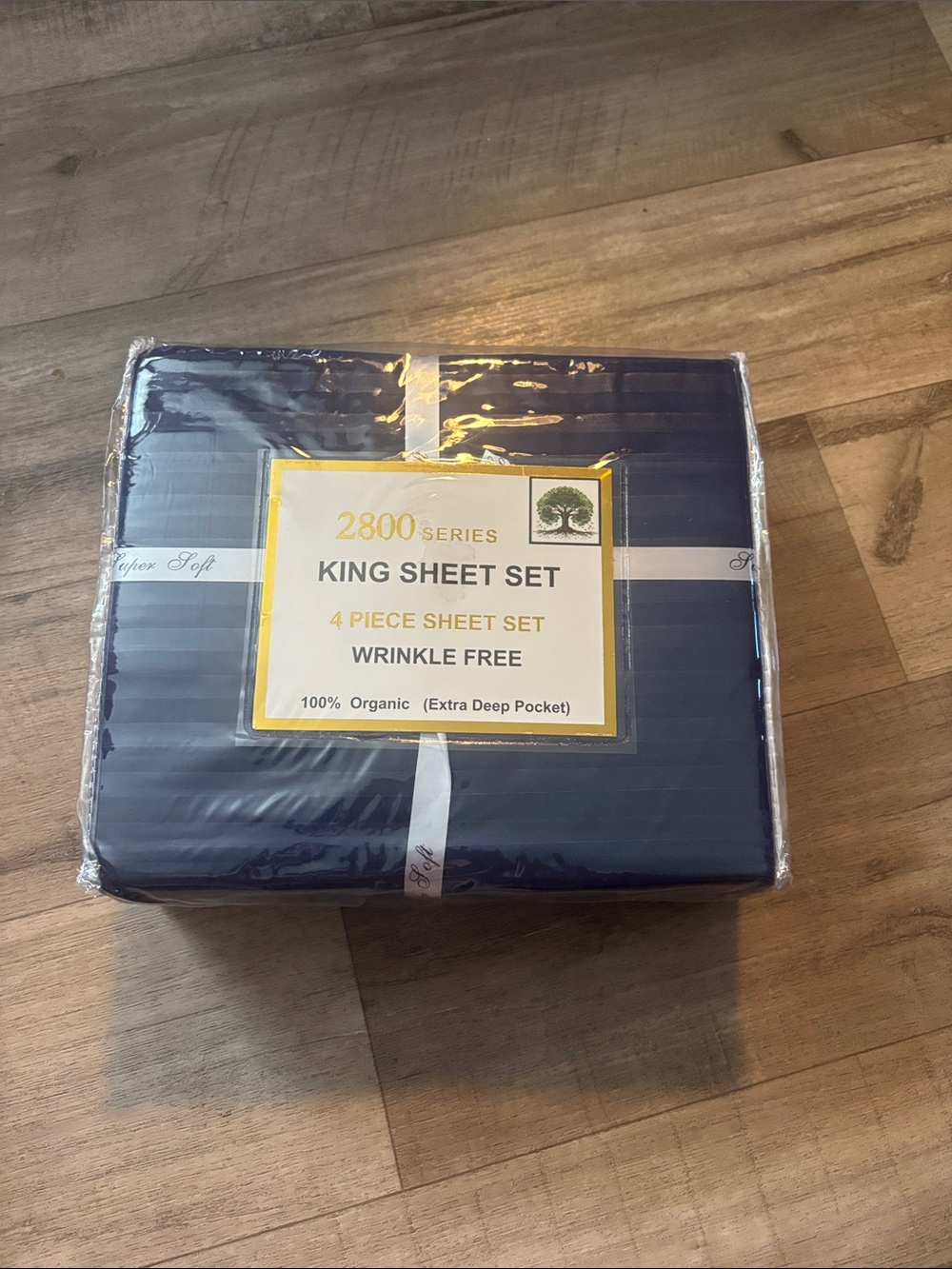King Sheet Set - Navy Blue, 4-Piece